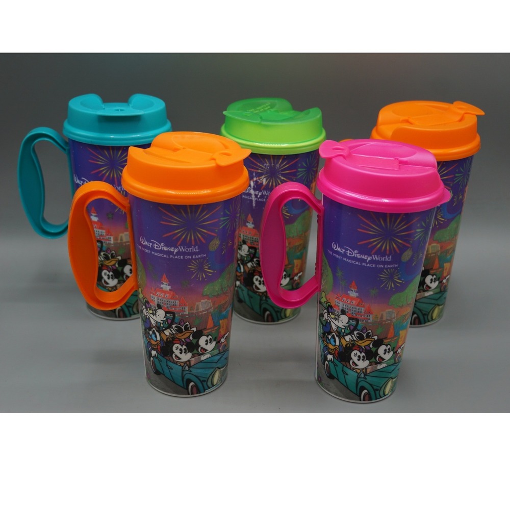 Walt Disney World Mickey Mouse Friends Souvenir Travel Mug Set Whirley SC-162
